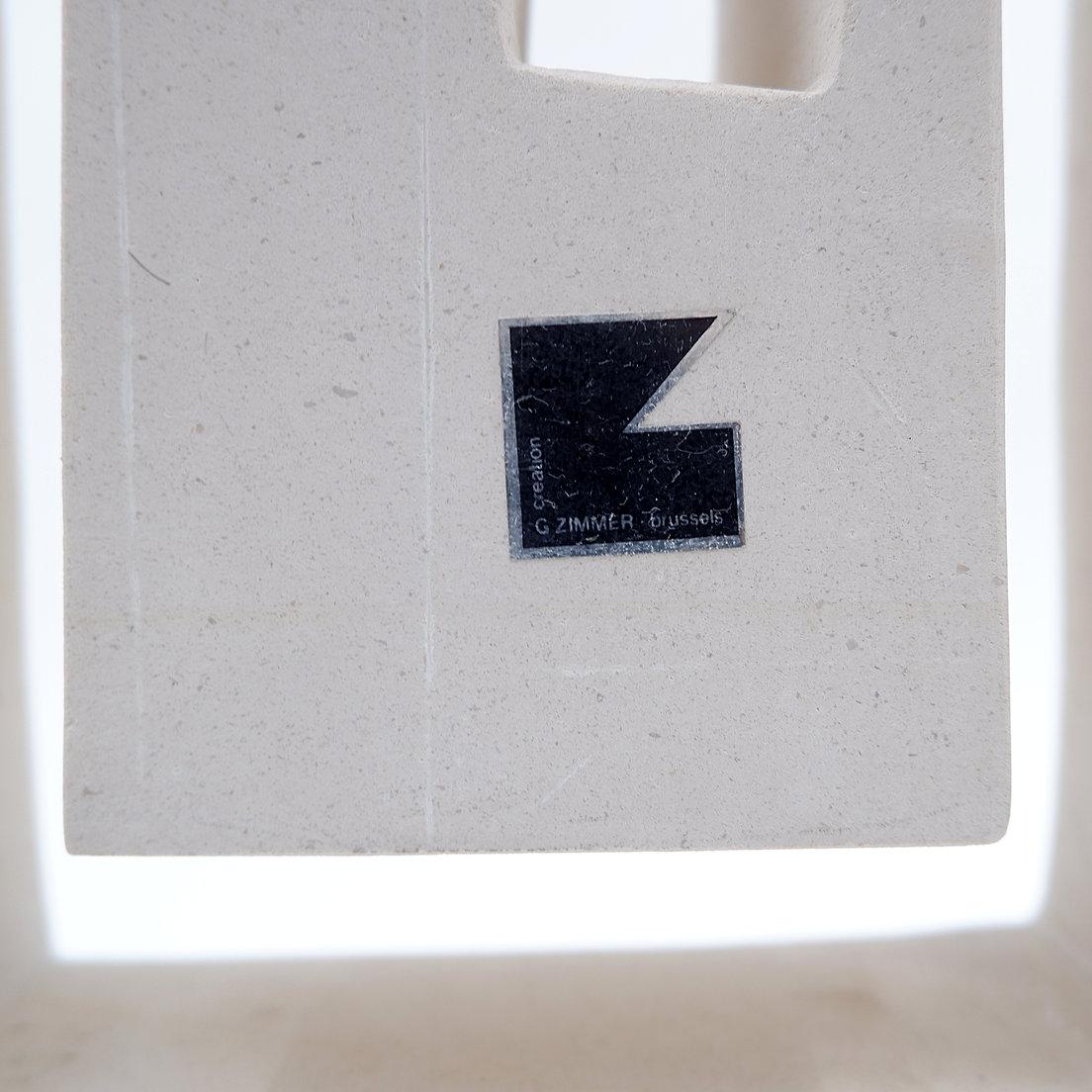 Polished Minimalist and geometric sculpture - Signed and dated 1973