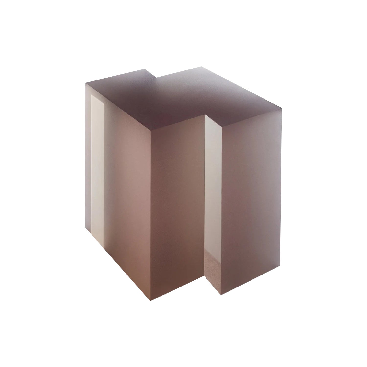 Tavolino o sgabello in resina, dal design minimalista e scultoreo: LKM di Niko Koronis