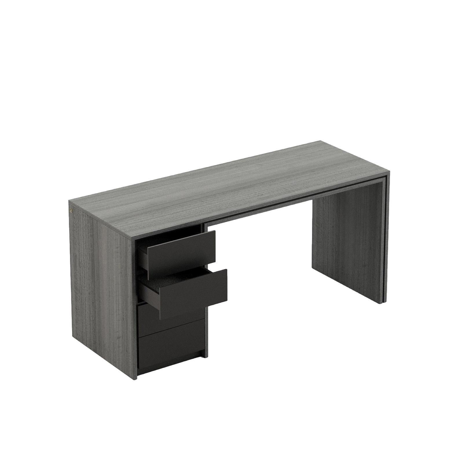 Moderno Scrivania minimalista e versatile con cassetti in Wood in vendita
