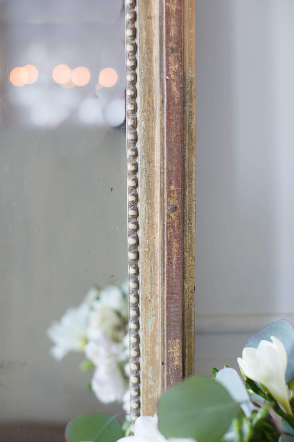 Minimalist Antique Mirror, 1800 In Good Condition For Sale In Los Angeles, CA