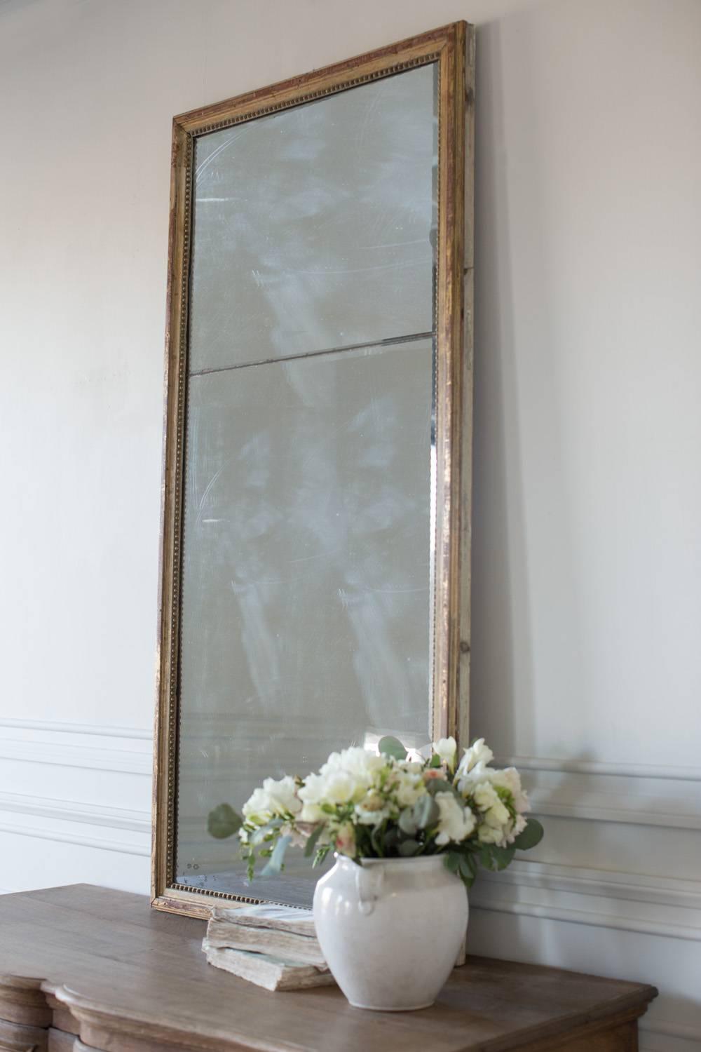 Early 19th Century Minimalist Antique Mirror, 1800 For Sale