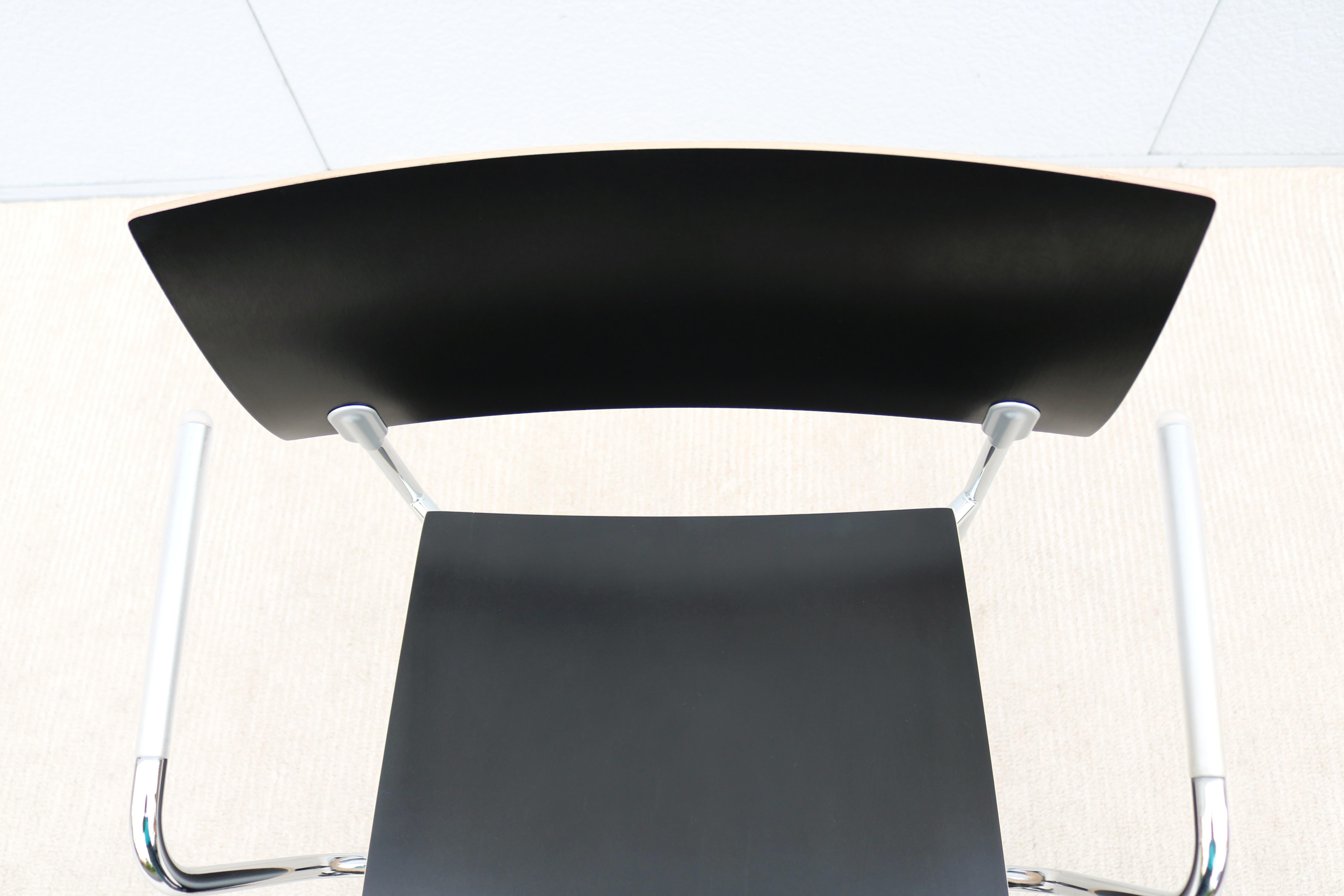 Sedia minimalista Antti Kotilainen per Piiroinen, Knoll Chip A Wood e Chrome in vendita 7