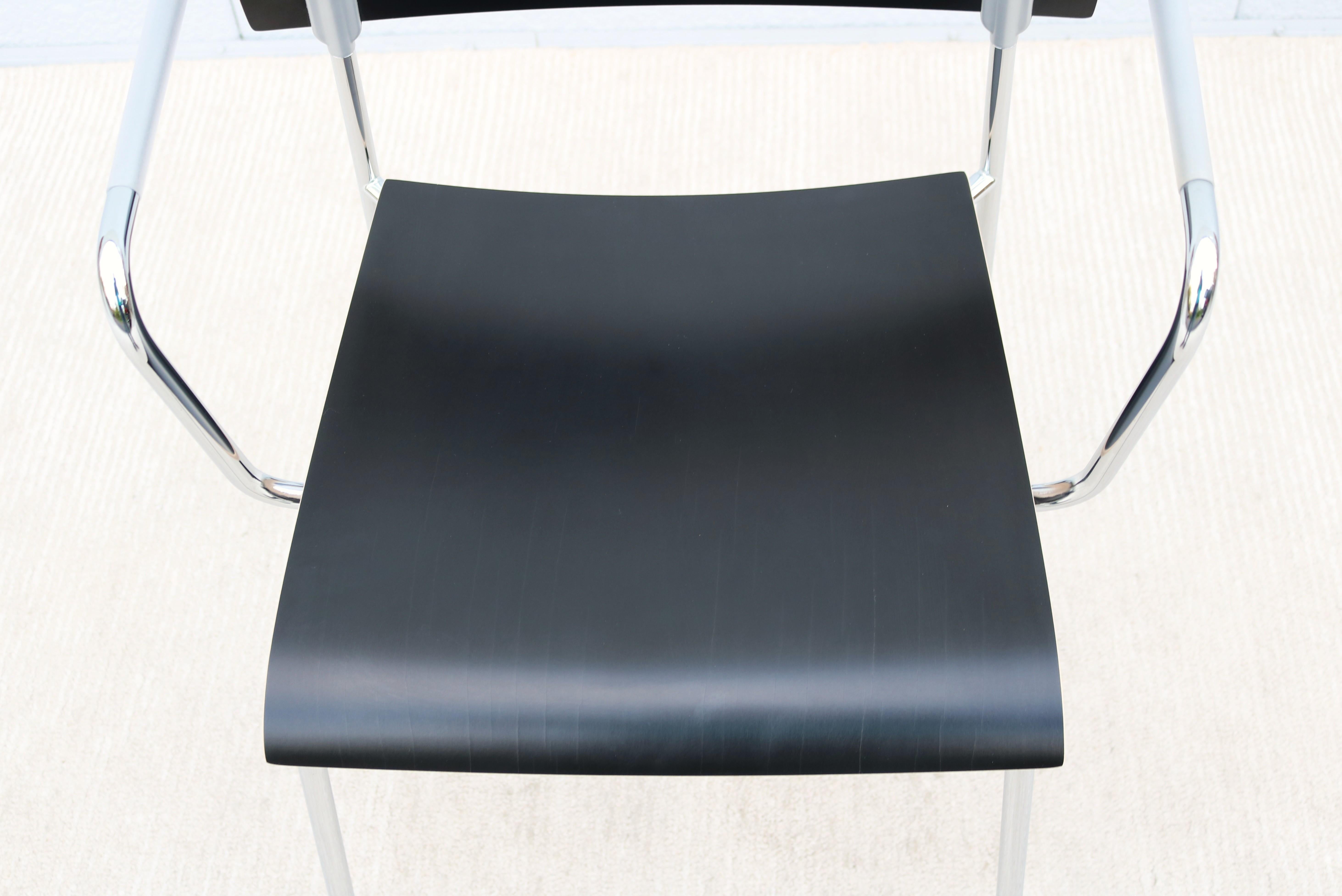 Sedia minimalista Antti Kotilainen per Piiroinen, Knoll Chip A Wood e Chrome in vendita 8