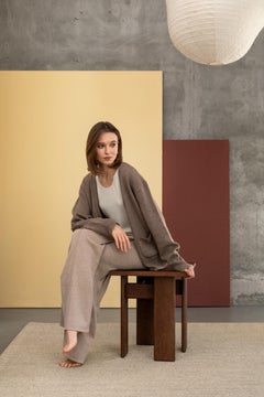 Mesa auxiliar de centro de madera minimalista Archipen 1 - Tabouret escultural by NOOM