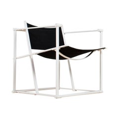 Minimalist Armchair in Black and White by Radboud Van Beekum for Pastoe, 1981 Minimalist Armchair in Black and White by Radboud Van Beekum for Pastoe, 1981