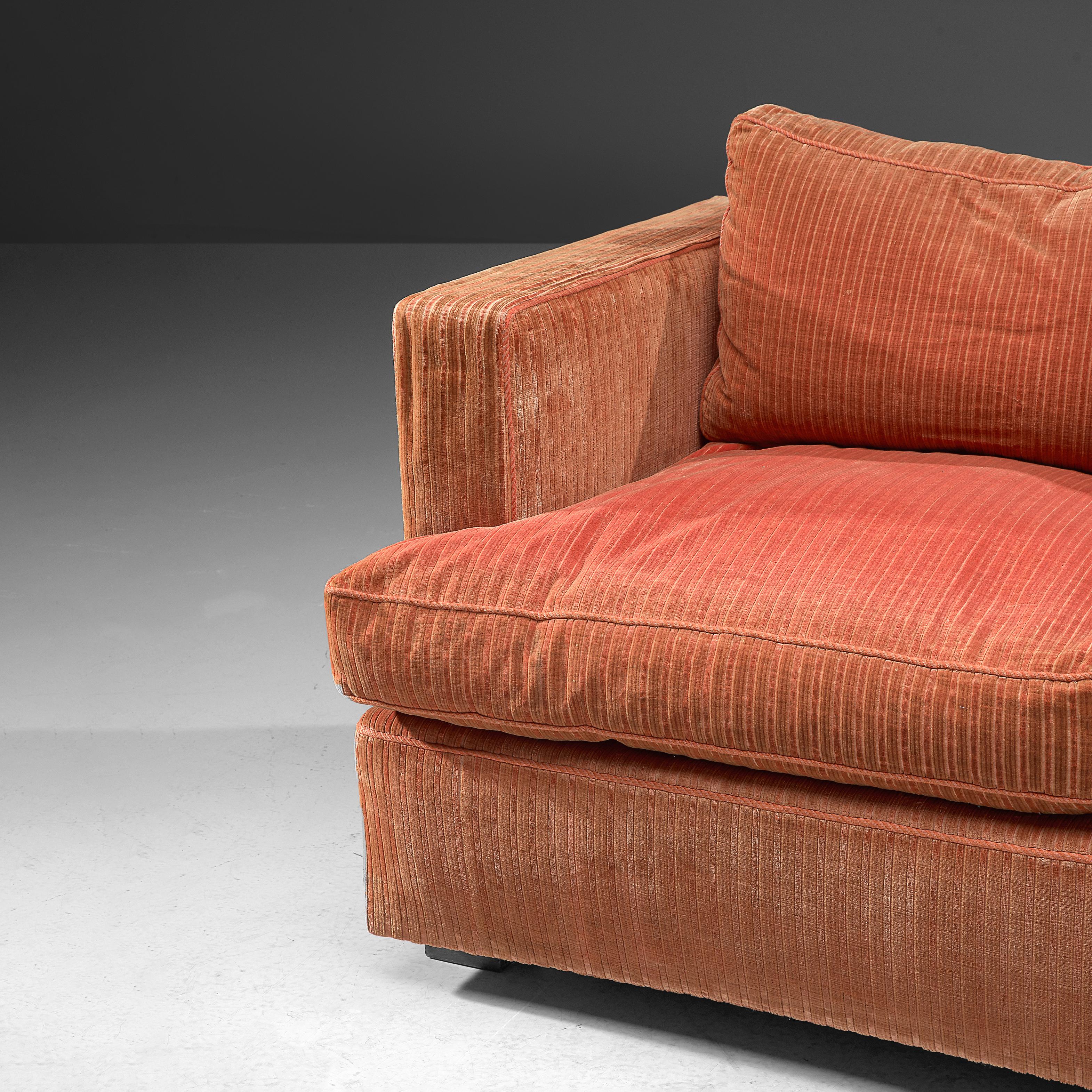 rust corduroy couch