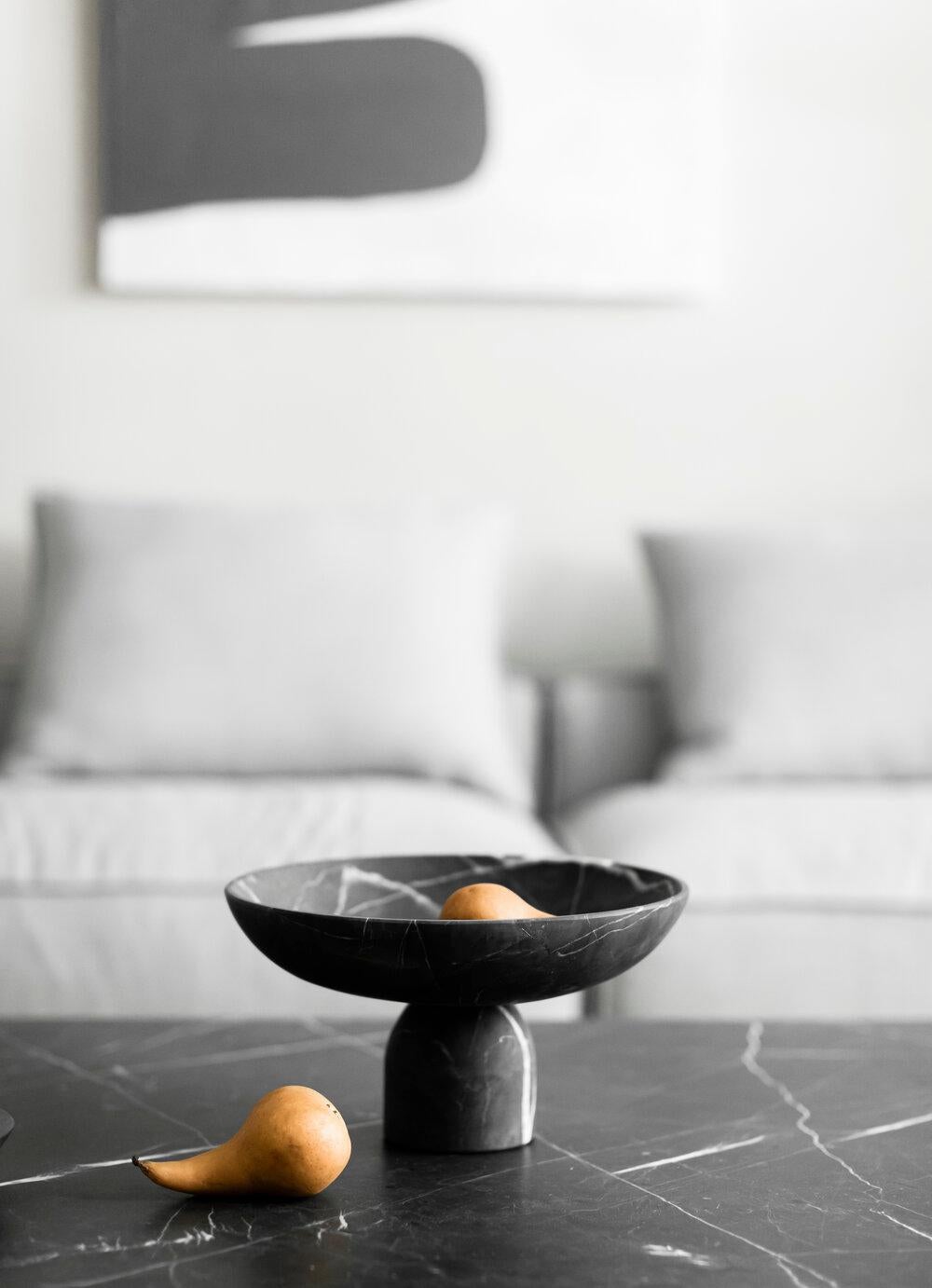 Black Marble Home Decor

These bowls are made from hand cut Negro Monterrey black marble from Neuvo Leon, Mexico. Each piece is carved from a solid block of marble and has a unique veining pattern that makes each bowl a unique work of art. We are