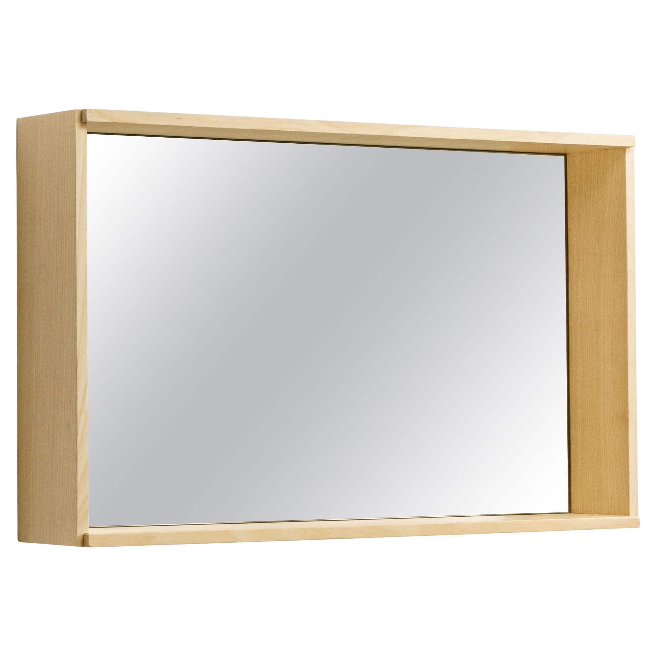 Specchio minimalista in frassino medio