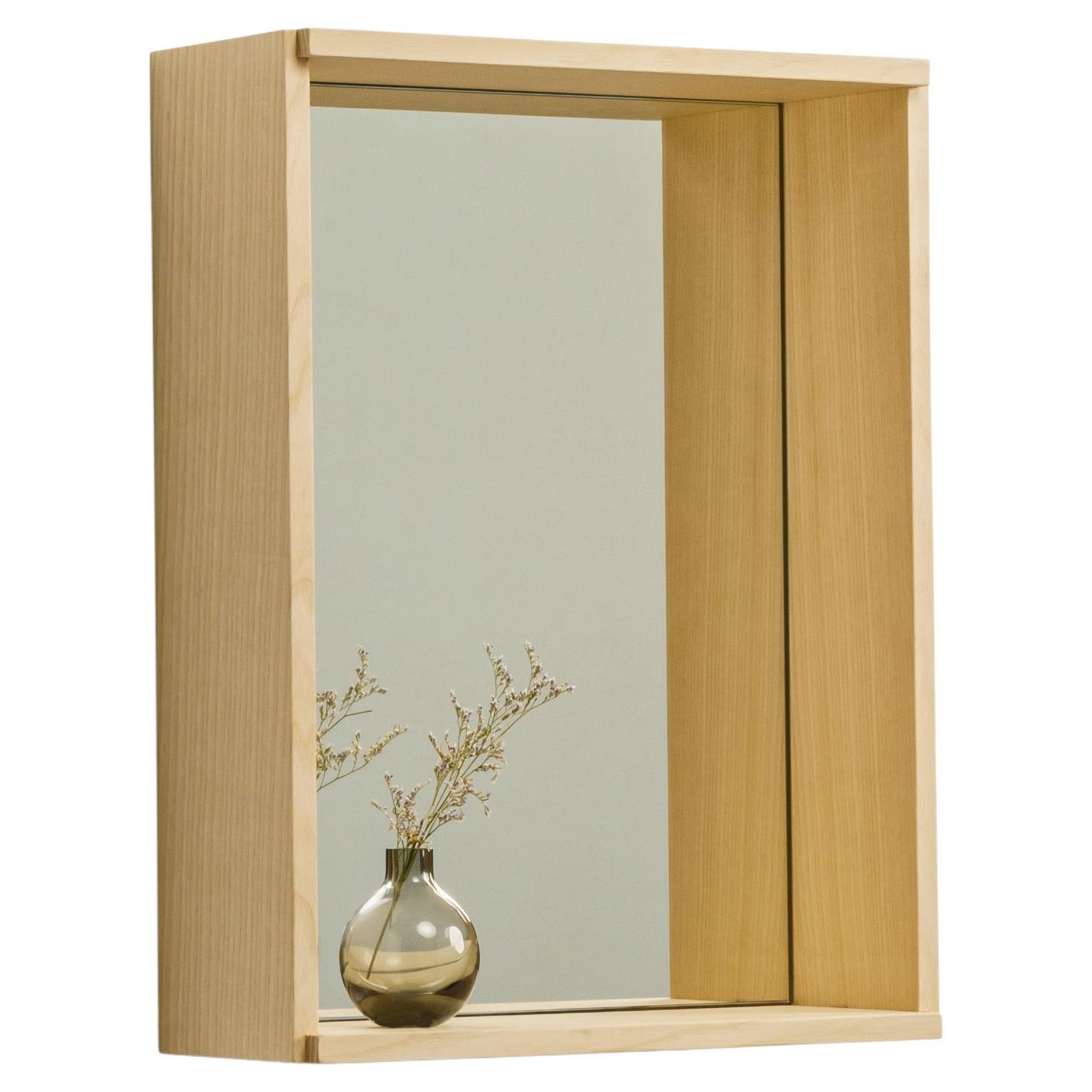 Minimalist ash mirror small For Sale