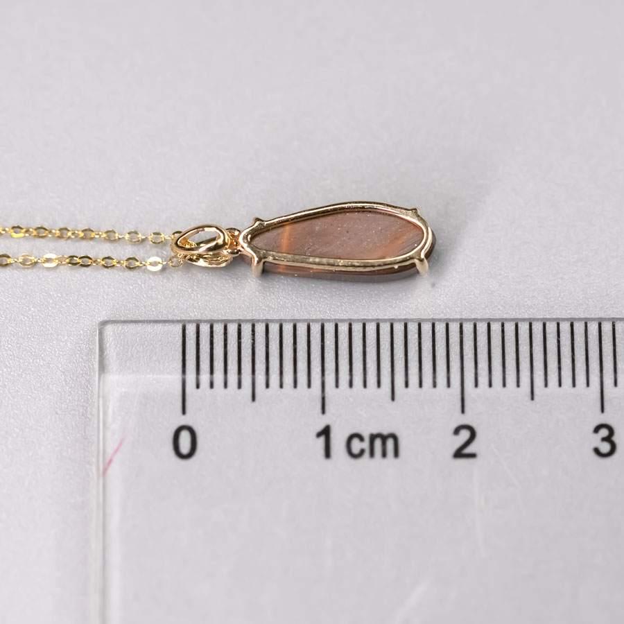 Collier Minimaliste Pendentif Opale Australienne Boulder Or Jaune 18K Neuf - En vente à Suwanee, GA