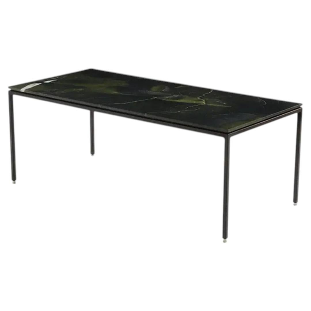 Minimalist Avocatus Quartzite Table with Metal Base