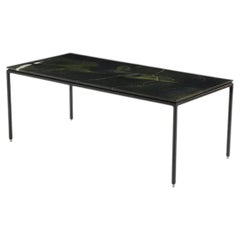 Minimalist Avocatus Quartzite Table with Metal Base