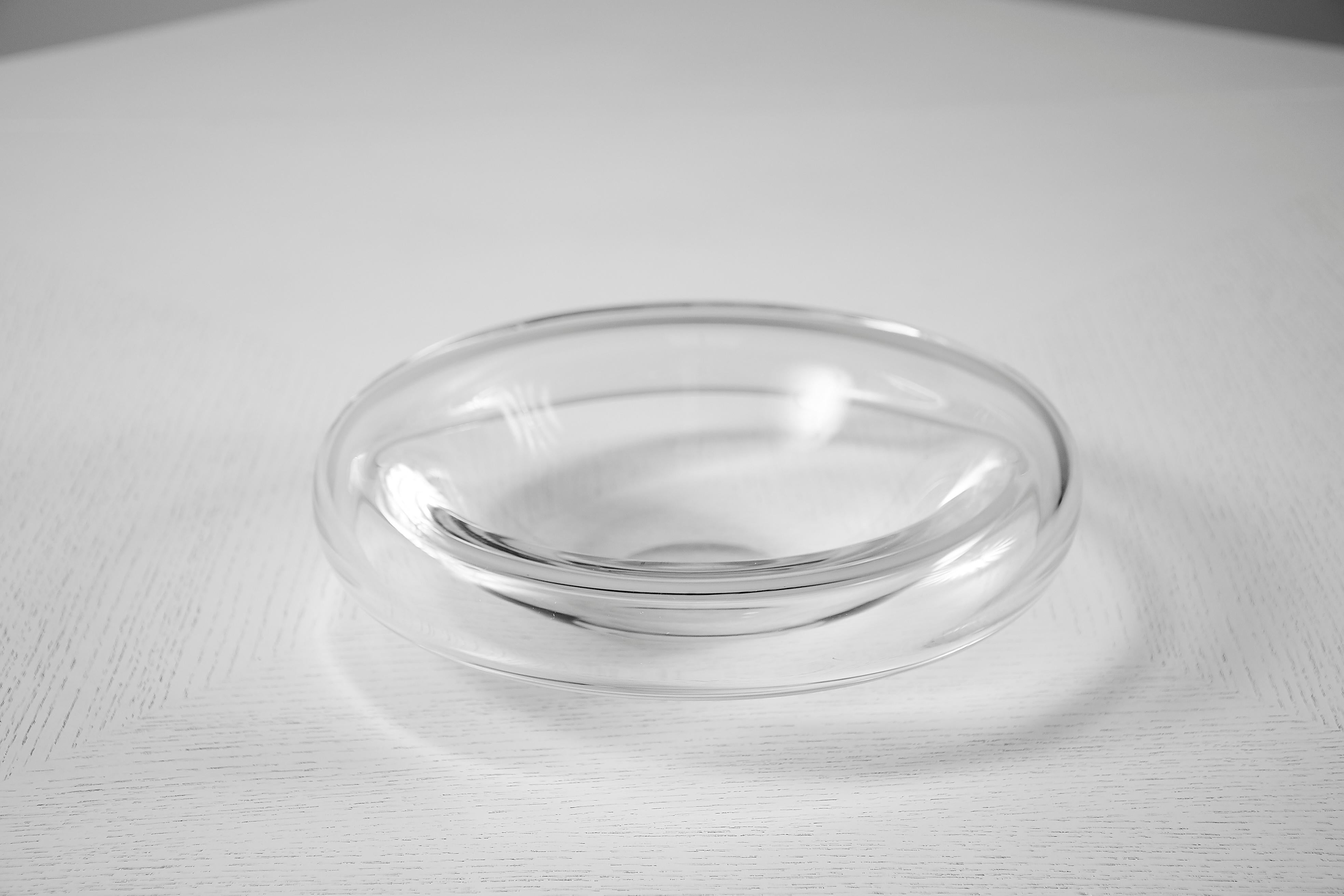 Italian Minimalist Barbini Murano Glass Bowl Hand Signed