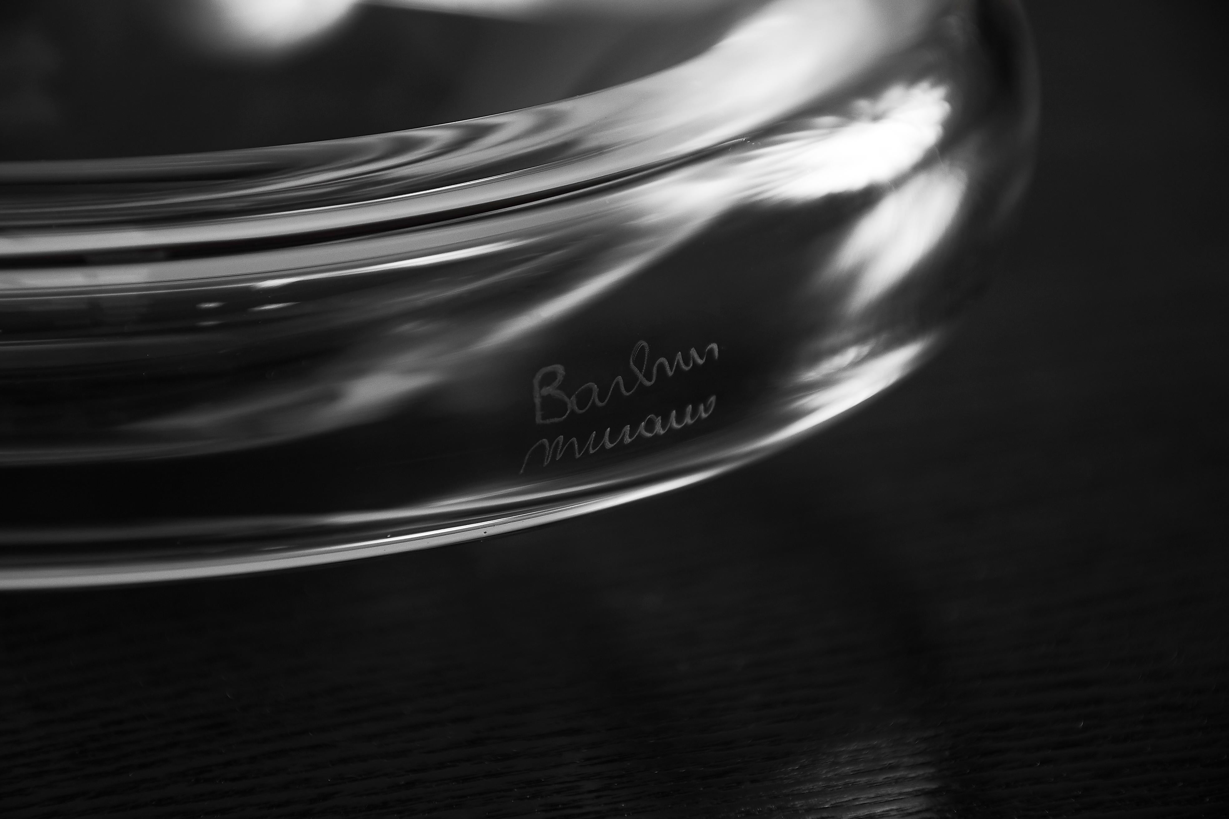 Minimalist Barbini Murano Glass Bowl Hand Signed 1