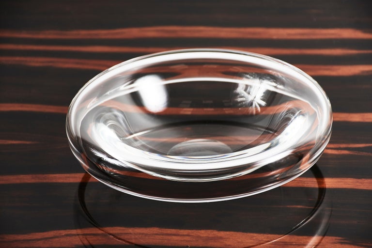 Minimalist Barbini Murano Glass Bowl Hand Signed For Sale 4