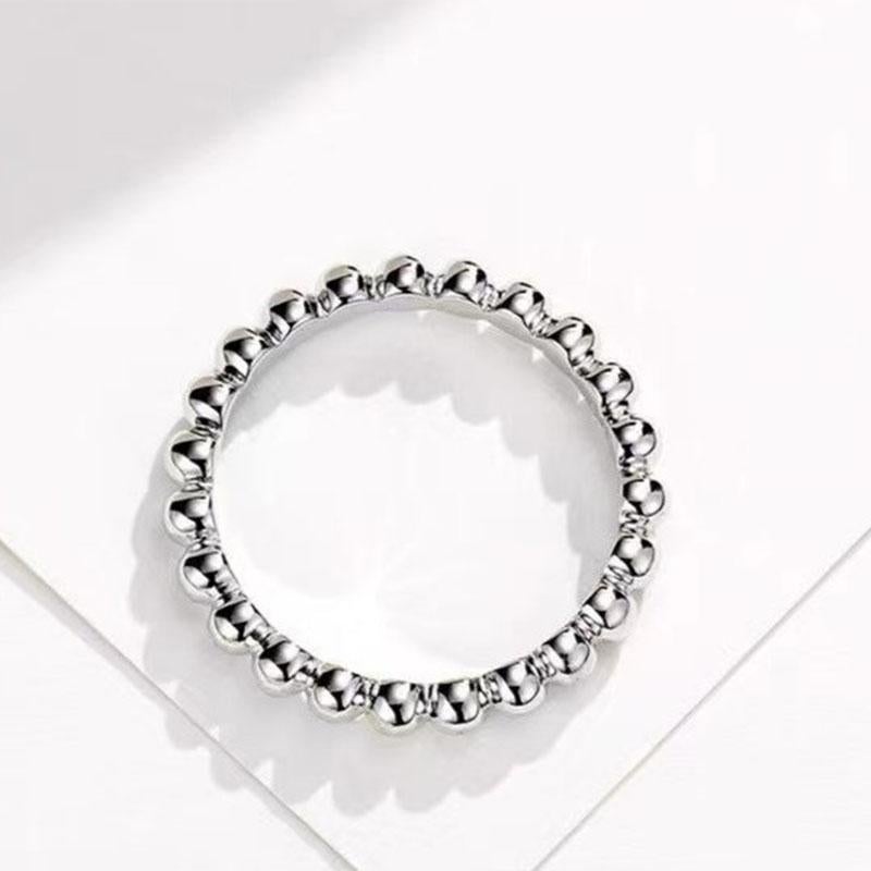 For Sale:  Minimalist Beaded 14K Gold Stacking Ring 2