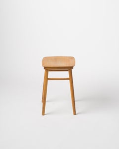 Sgabello minimalista in Wood Wood, Francia, anni '60