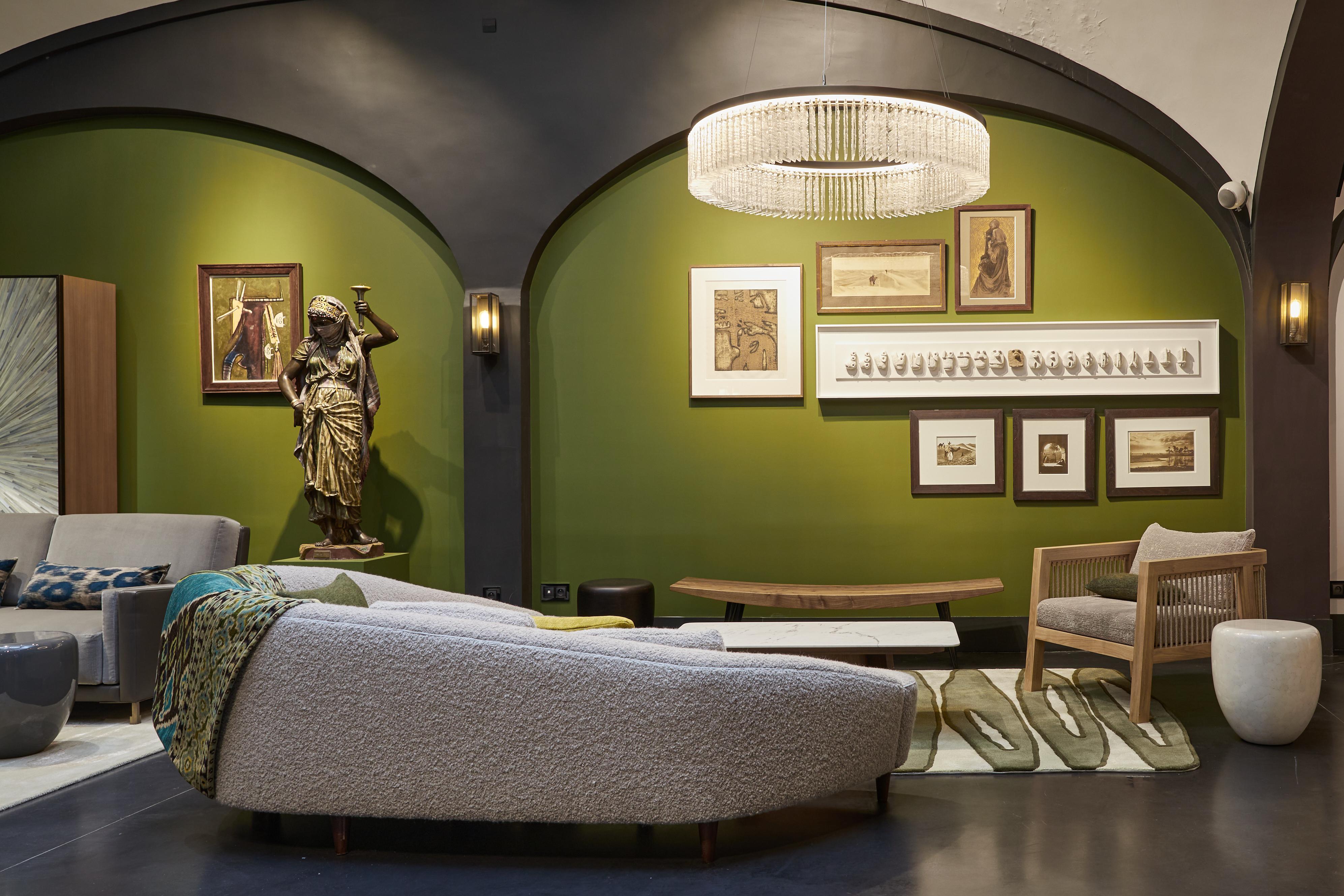 XXIe siècle et contemporain Banc JAH, par Reda Amalou Design, 2019, noyer et acier noir, 180cm en vente