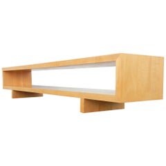 Banc minimaliste, table console, à la manière de Charlotte Perriand