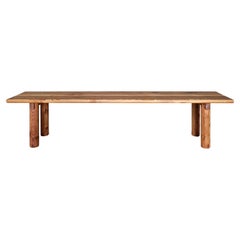 Minimalist bench in solid Oregon pine. Design Friis & Moltke Denmark 1970s