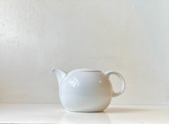 Minimalist Bing & Grøndahl White Porcelain Teapot Corinth by Martin H. Corinth