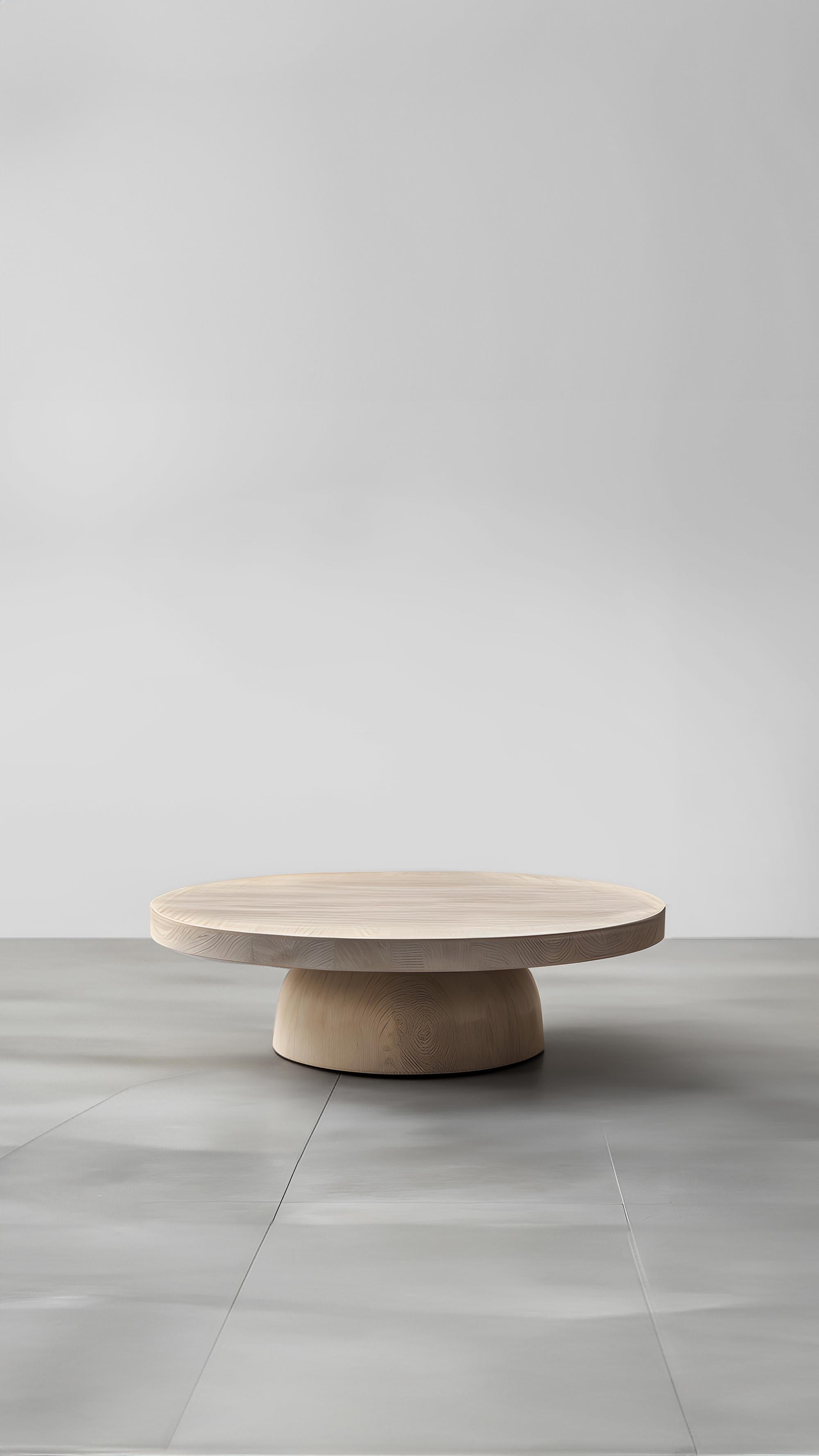 Minimalist Black Round Coffee Table - Sleek Fundamenta 31 by NONO For Sale 1