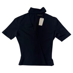 Minimalist Black Stretch Top by Plein Sud - No import duty: we pay for it!