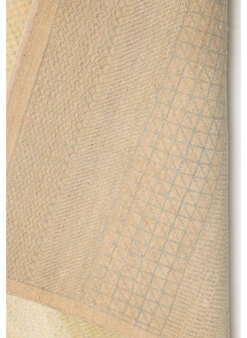 Minimalistischer blauer und cremefarbener persischer „Rain“-Wollteppich, 6' x 9' im Angebot 4