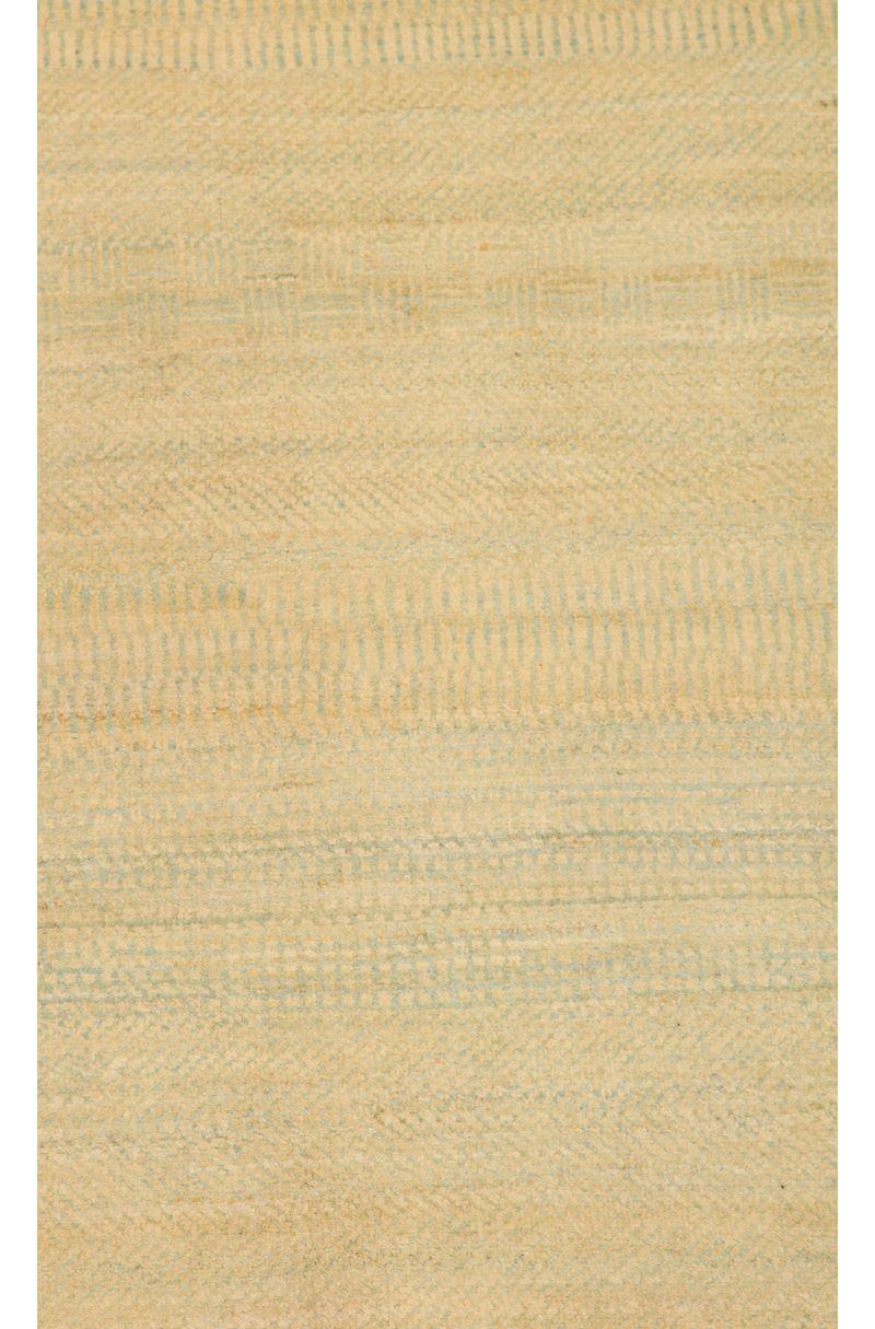 Minimalistischer blauer und cremefarbener persischer „Rain“-Wollteppich, 6' x 9' (21. Jahrhundert und zeitgenössisch) im Angebot