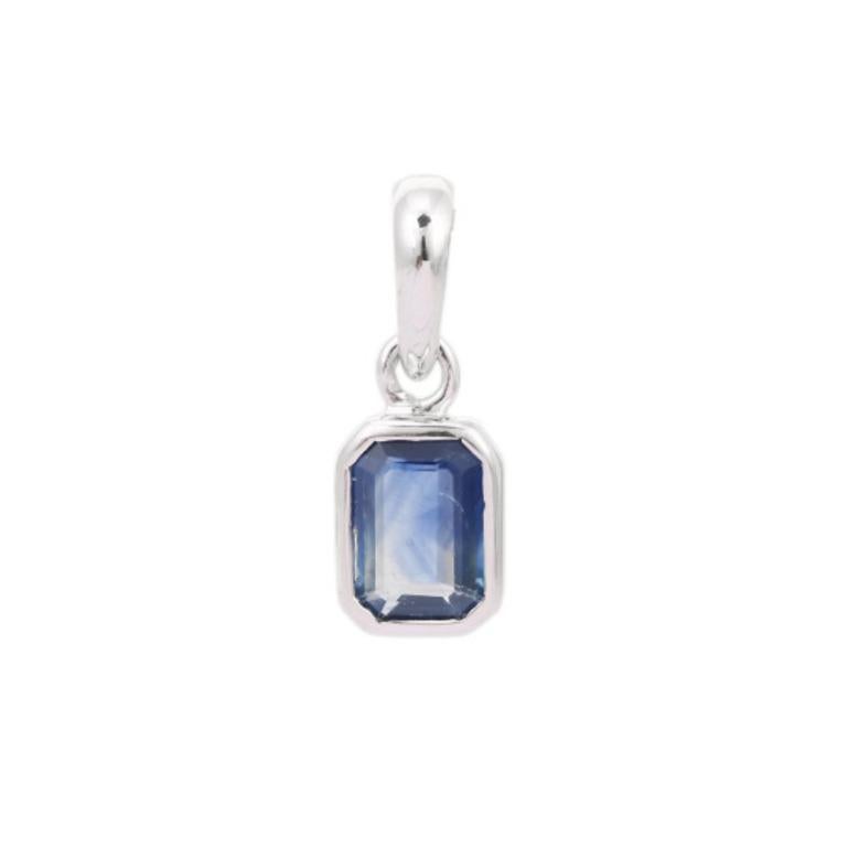 Pendentif unisexe minimaliste en argent sterling 925 Neuf - En vente à New York, NY