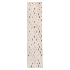 Minimalist Bohemian Diamond Moroccan Rug