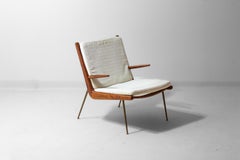 Minimalist 'Boomerang' lounge chair by Peter Hvidt & Orla Møgaard, Denmark