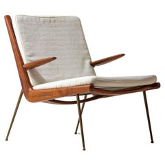 Tumbona minimalista "Boomerang" de Peter Hvidt & Orla Møgaard, Dinamarca