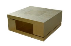 Minimalist Brass Coffee Table, Geometric Modular Design
