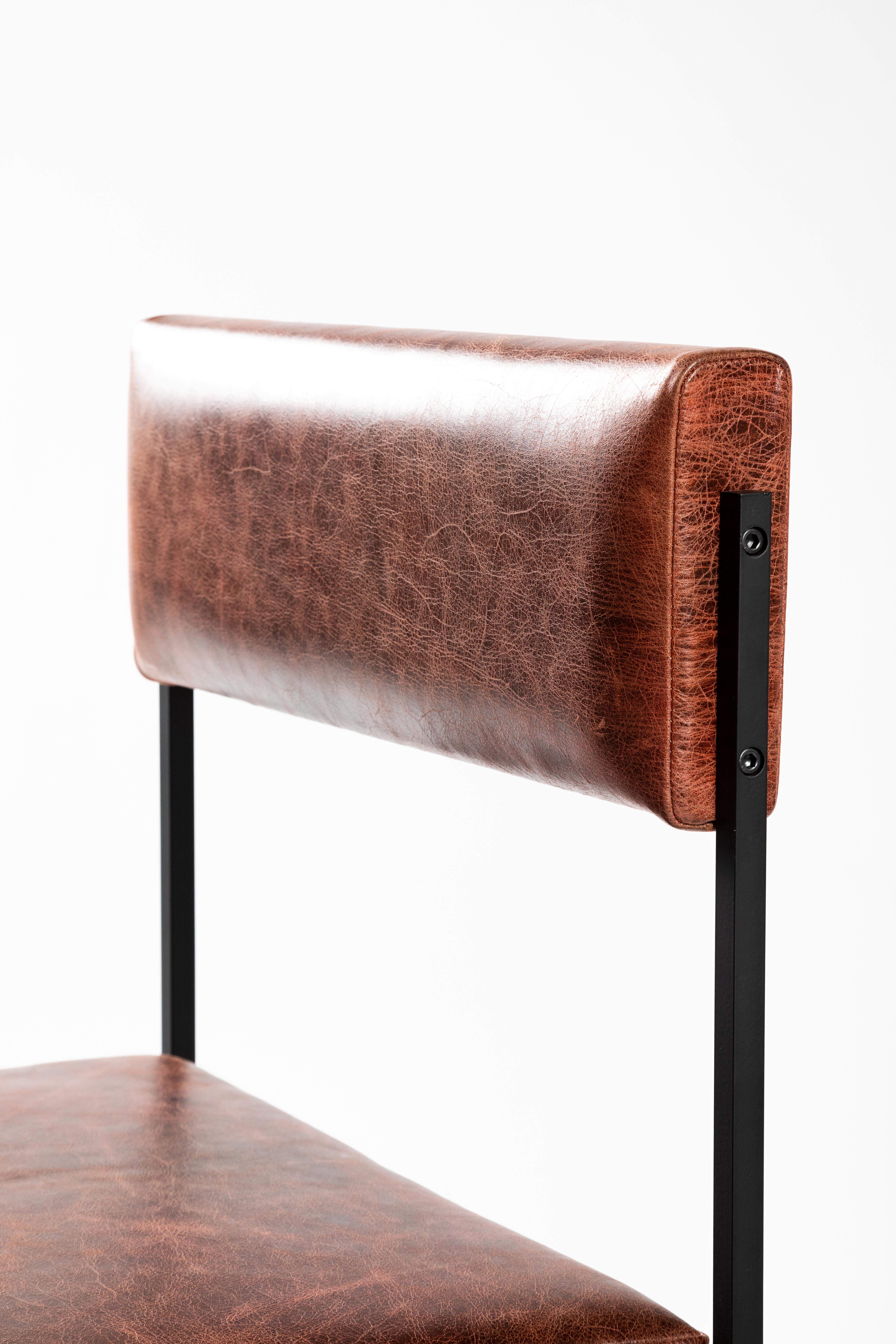 Leather Minimalist Chair  