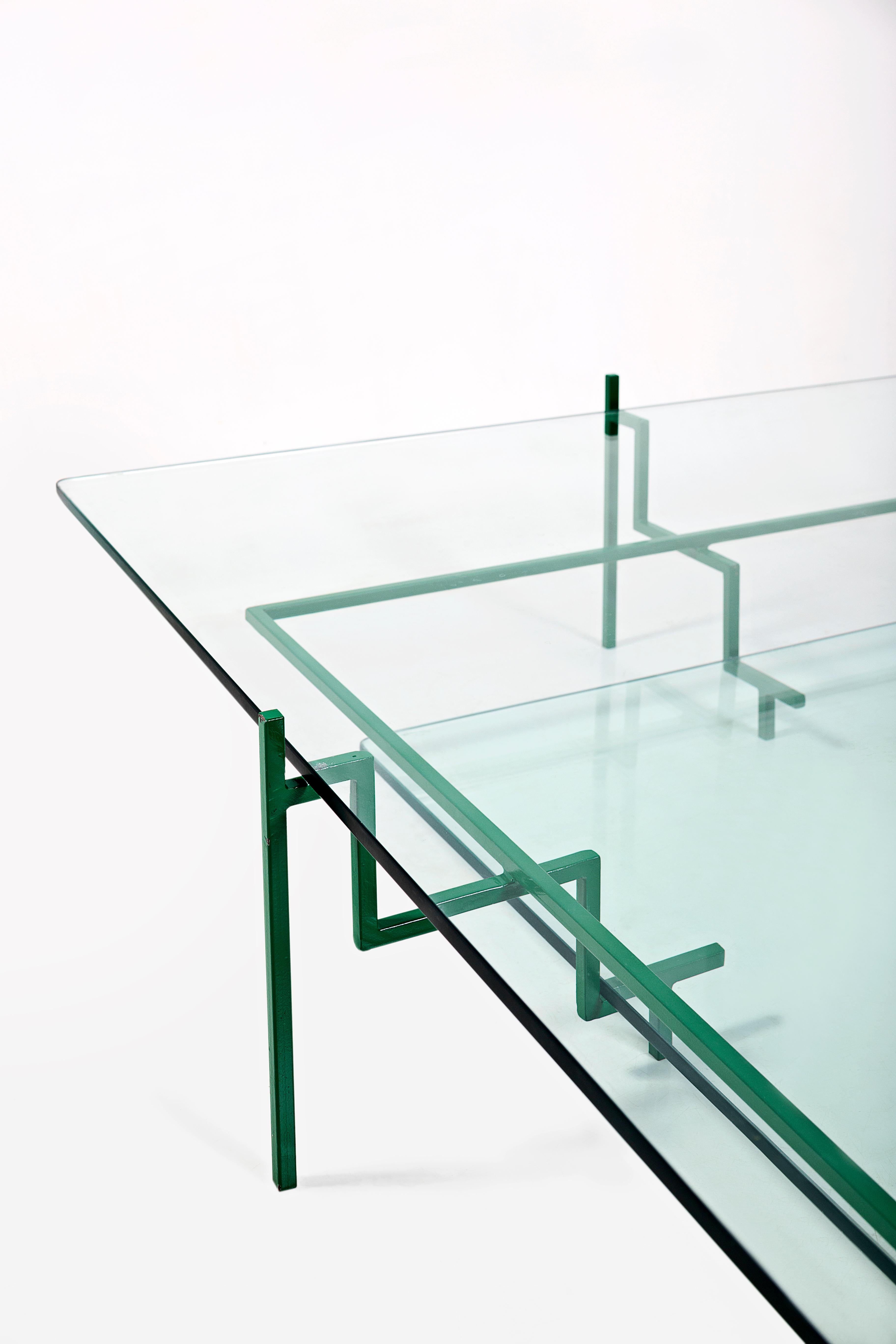 Verni Table basse brésilienne minimaliste « cadre »  par Samuel Lamas en vente