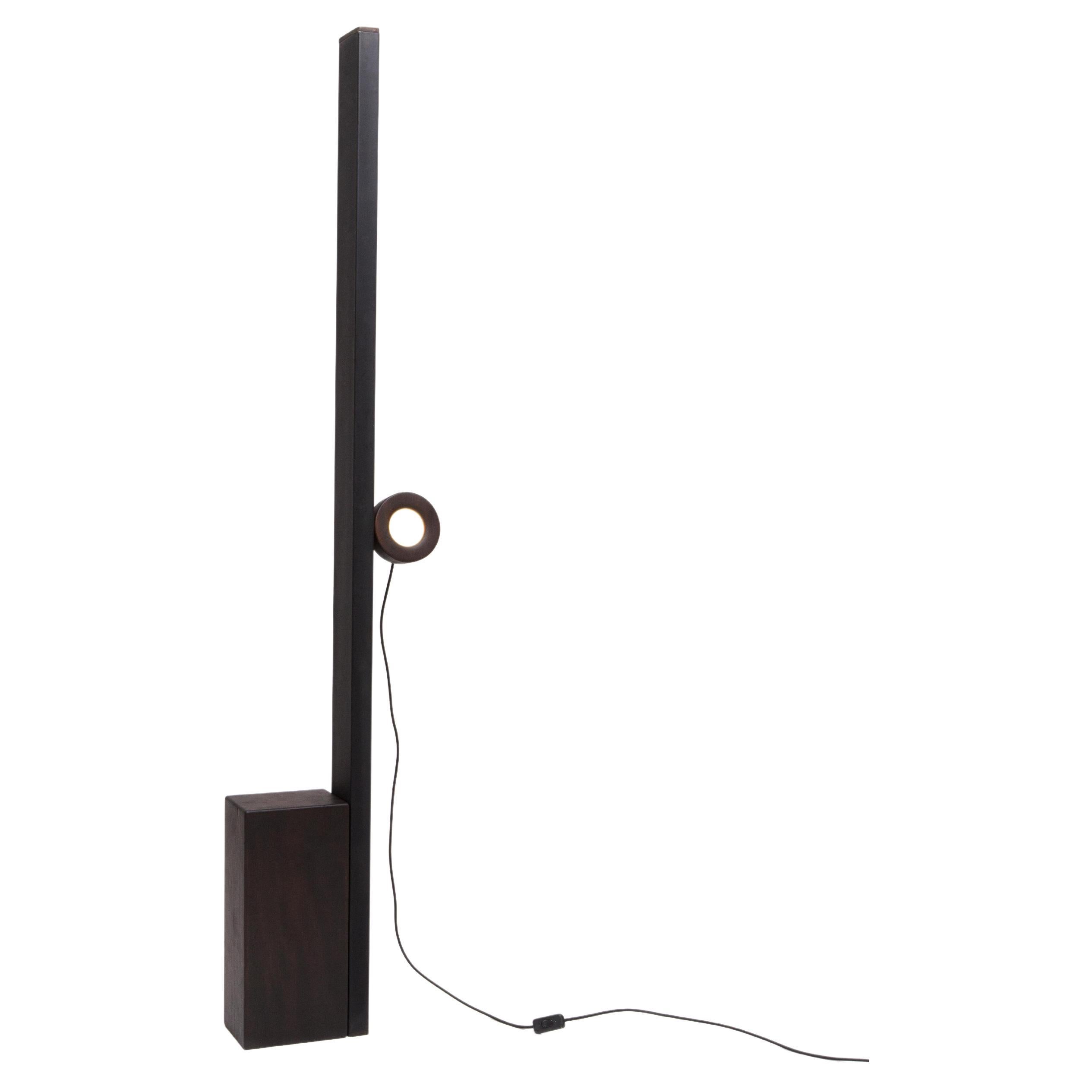 Minimalist Brazilian Handcrafted Floor Lamp "Hwá" by Dimitrih Correa