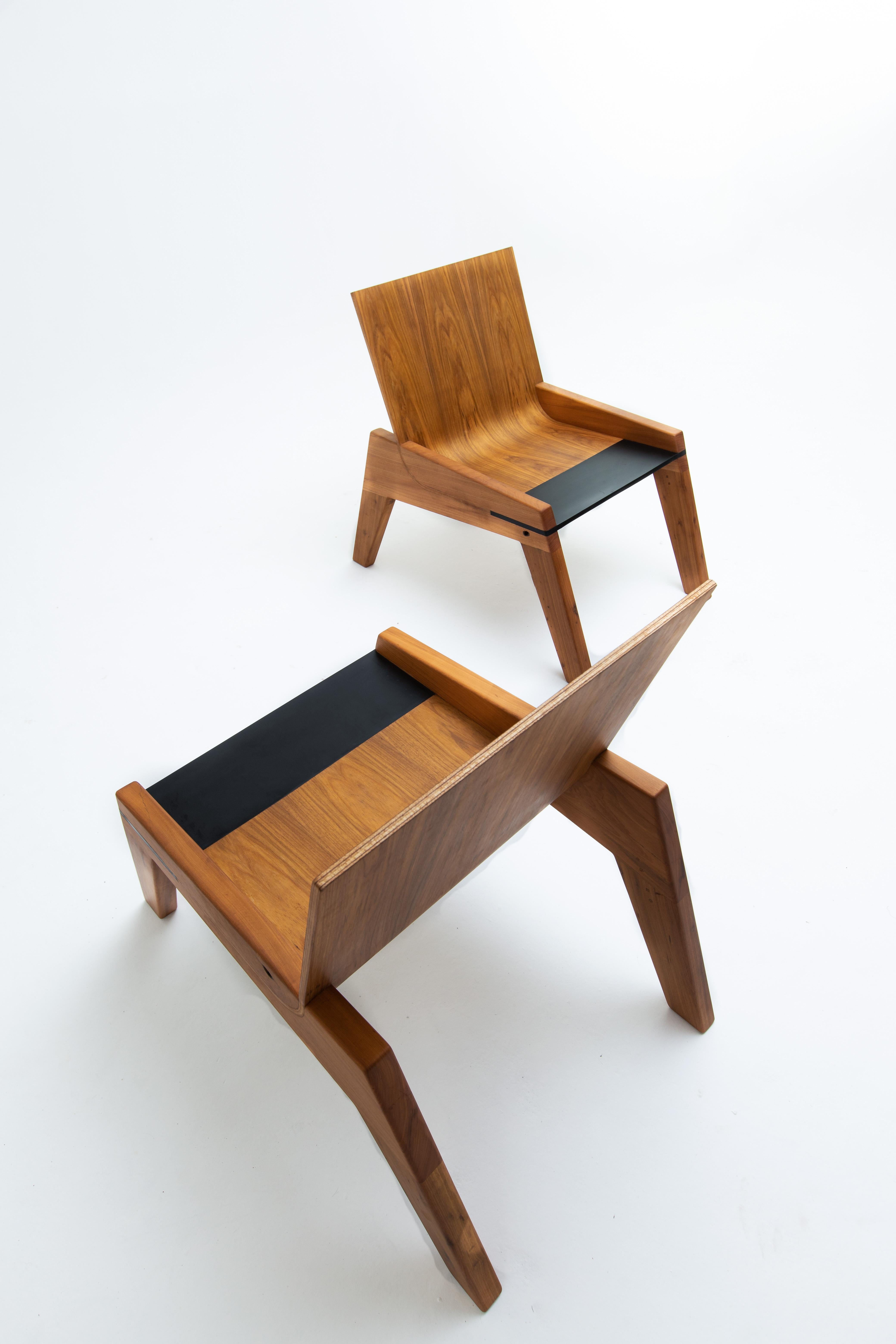 Minimalist Brazilian Handcrafted Lounge Chair ''an Life'' by Dimitrih Correa In New Condition For Sale In Rio de Janeiro, Rio de Janeiro