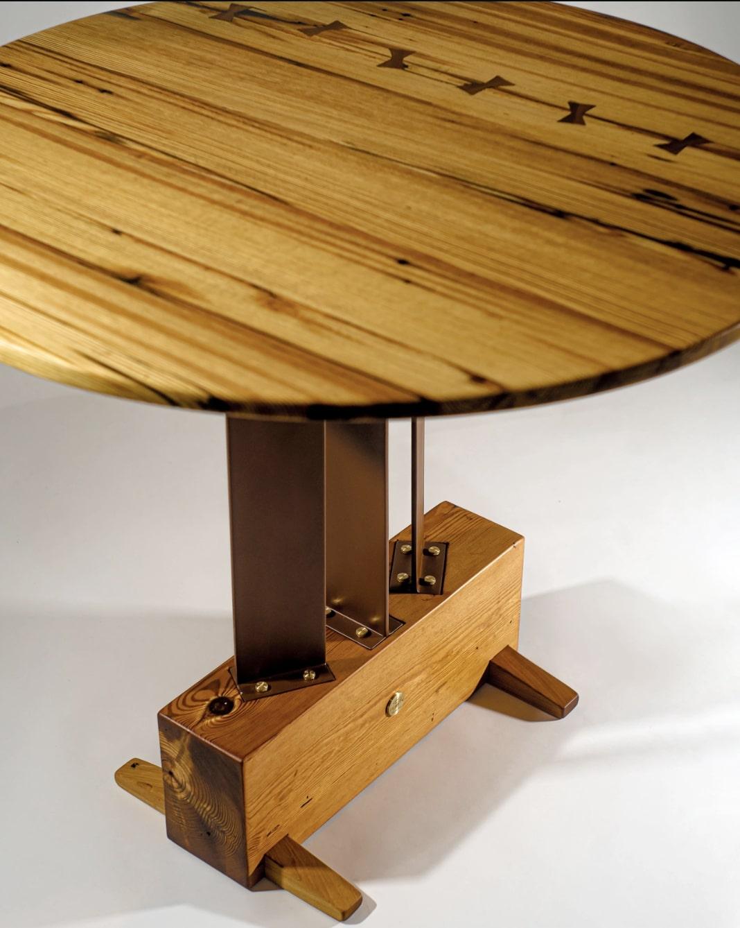 Brass Minimalist Brazilian Handcrafted Table 