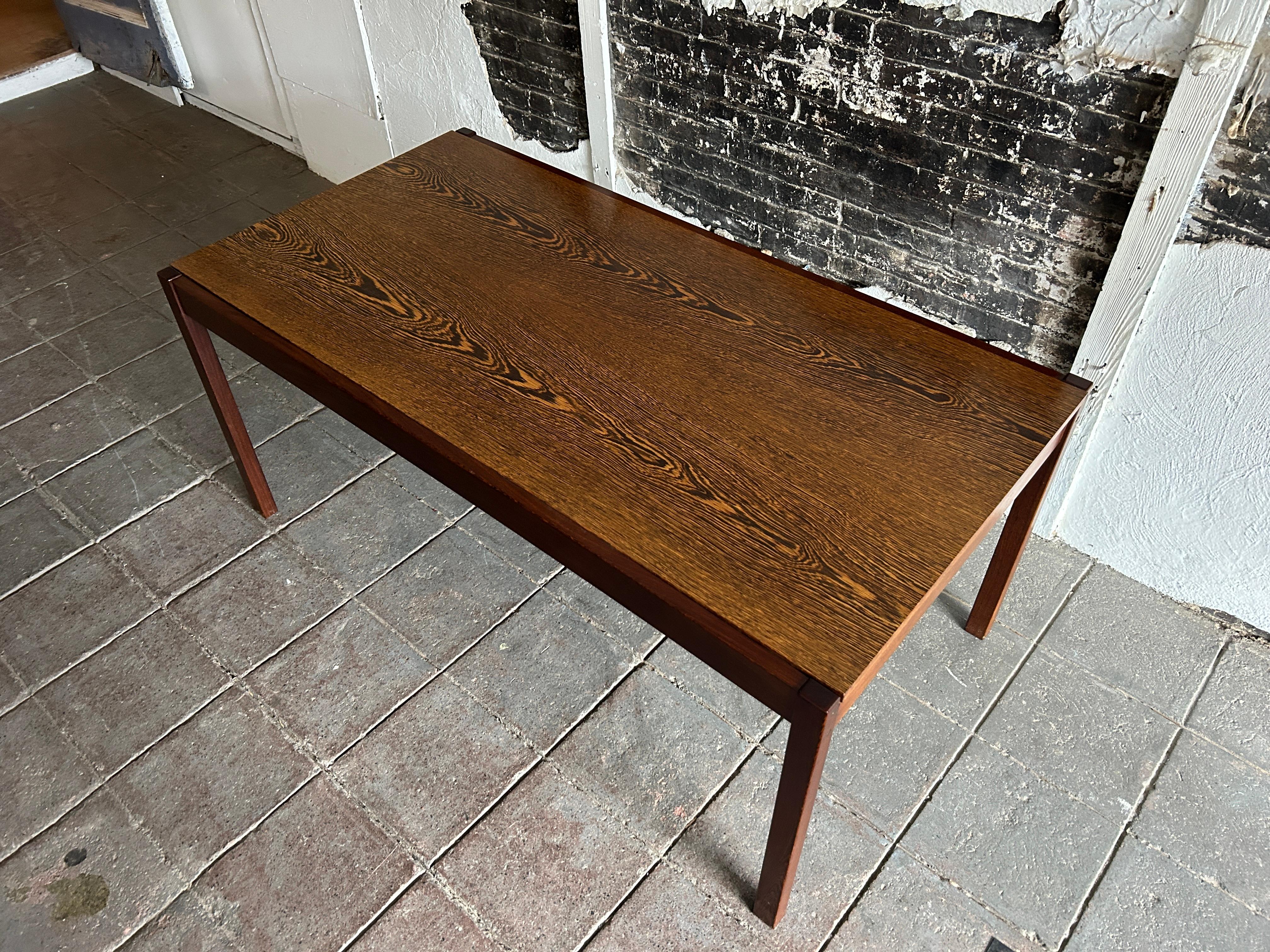 Woodwork Minimalist Brazilian Modern Exotic hardwood minimalist extension dining table For Sale