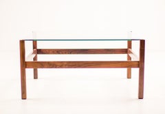 Minimalist Brazilian Rosewood Mid Century Modern Coffee Table