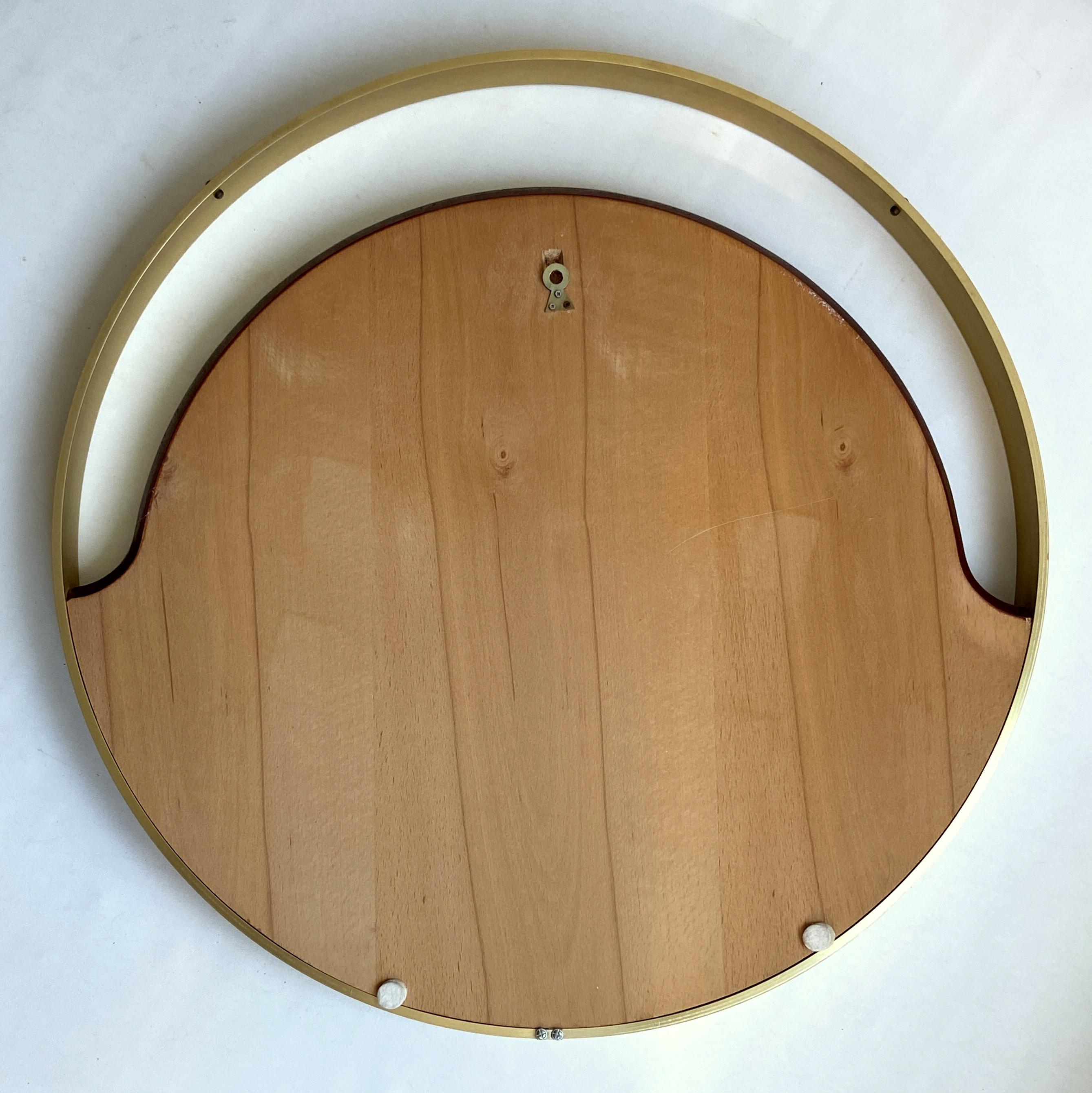 Minimalist Tinted Bronze Round Mirror by Rimadesio Italy 1970s For Sale 2