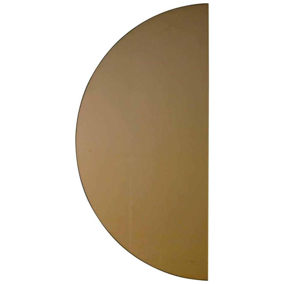 Minimalist Bronze Tinted Bathroom Wall Mirror Frameless, Medium, Customisable