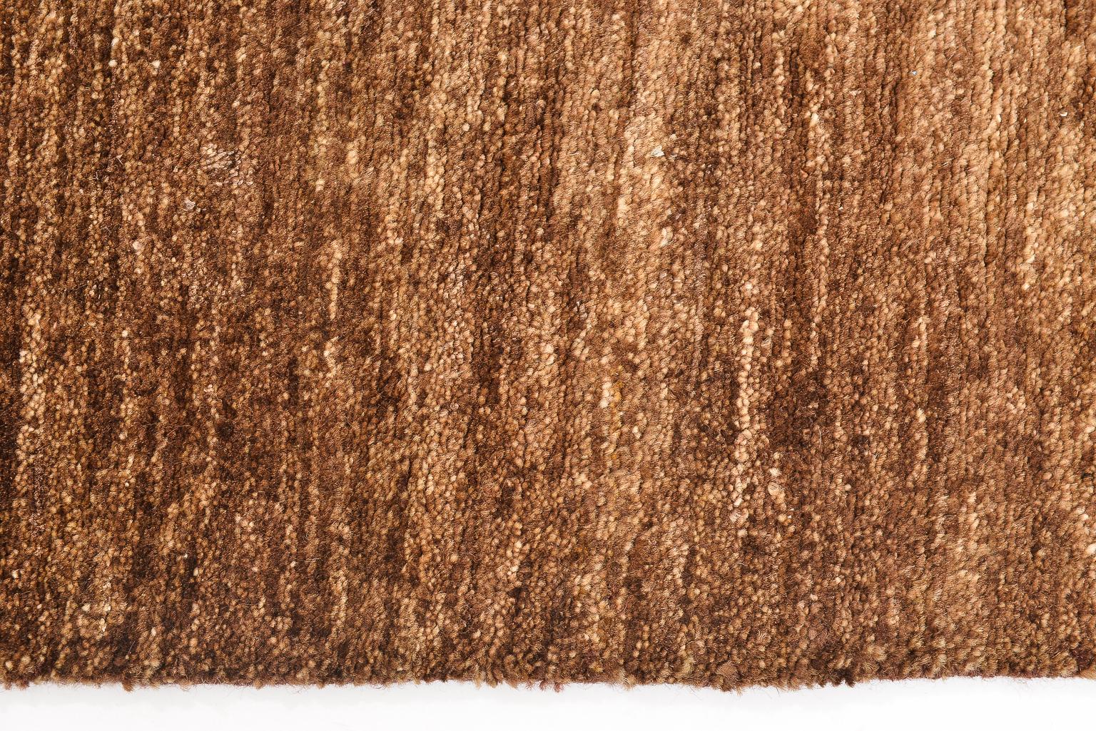 Wool Minimalist  Modern Brown Afghan Carpet or Rug For Sale