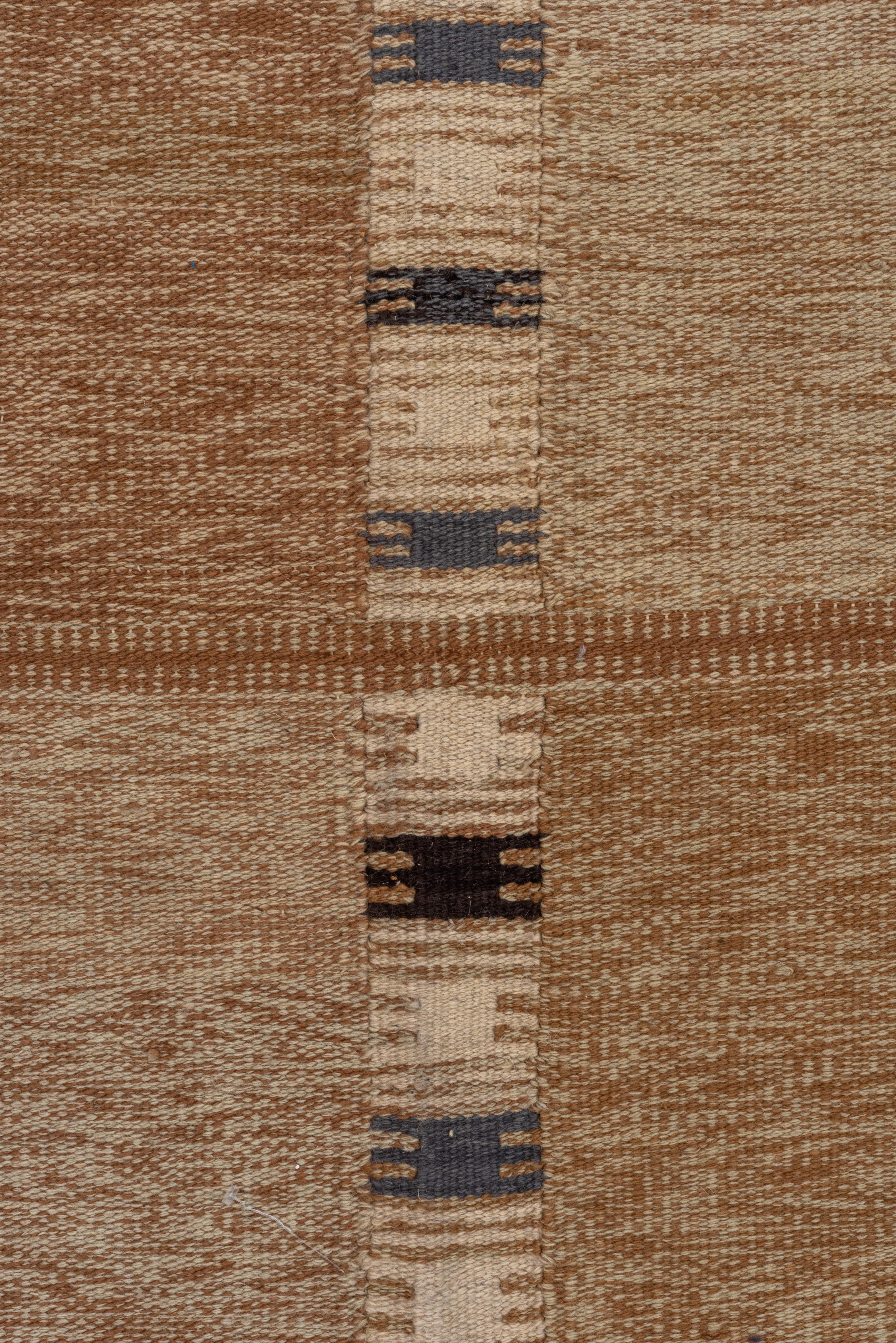 Wool Minimalist Brown Toned Scandinavian Design Rug
