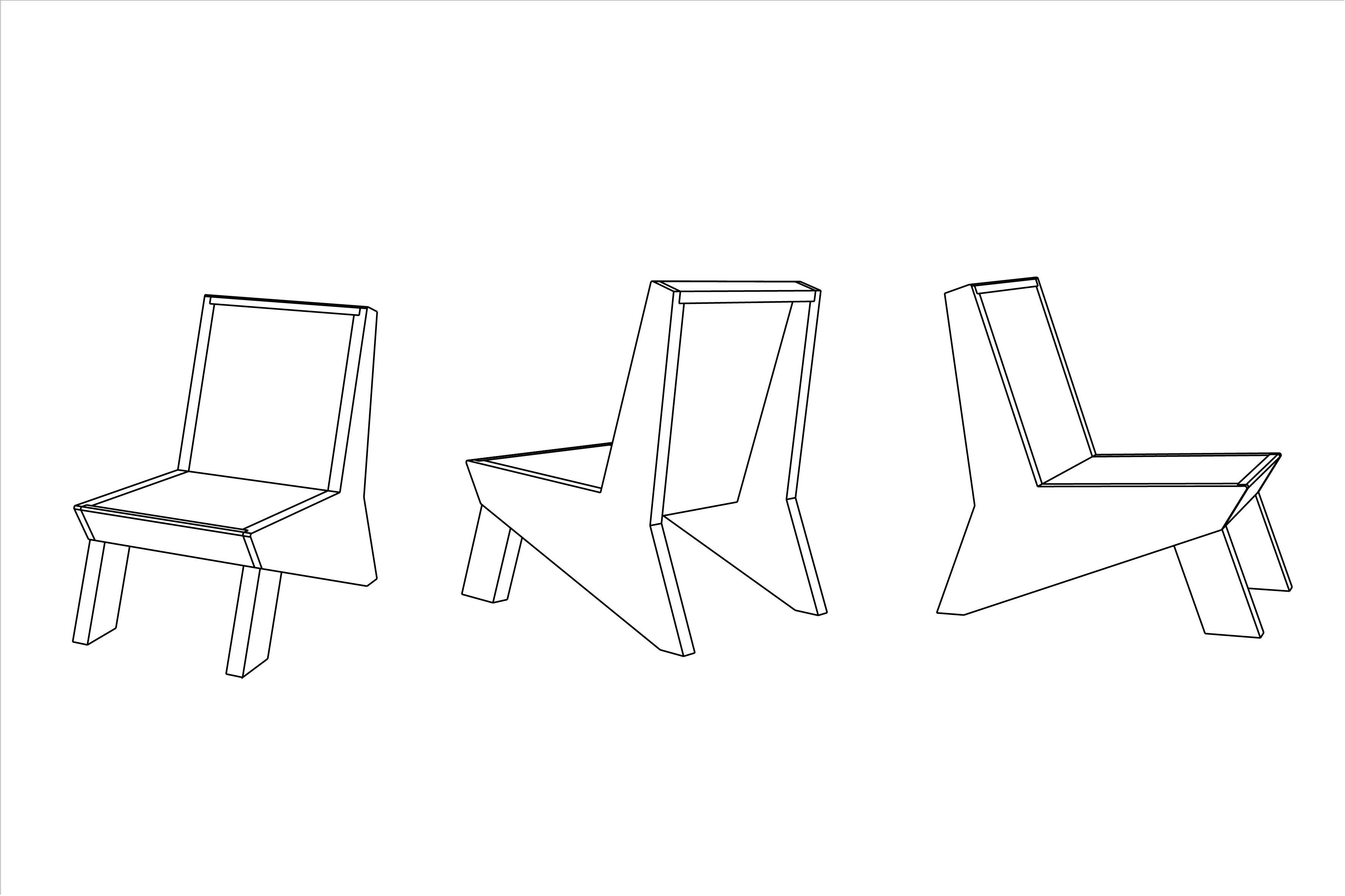Minimalistischer brutalistischer Loungesessel, gedeckter B Easy Chair aus gebranntem Eichenholz von NONO  (Mexikanisch) im Angebot