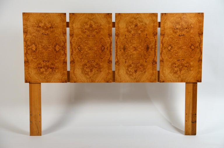 Minimalist Burl Wood Queen Size Headboard by Lane For Sale at 1stDibs