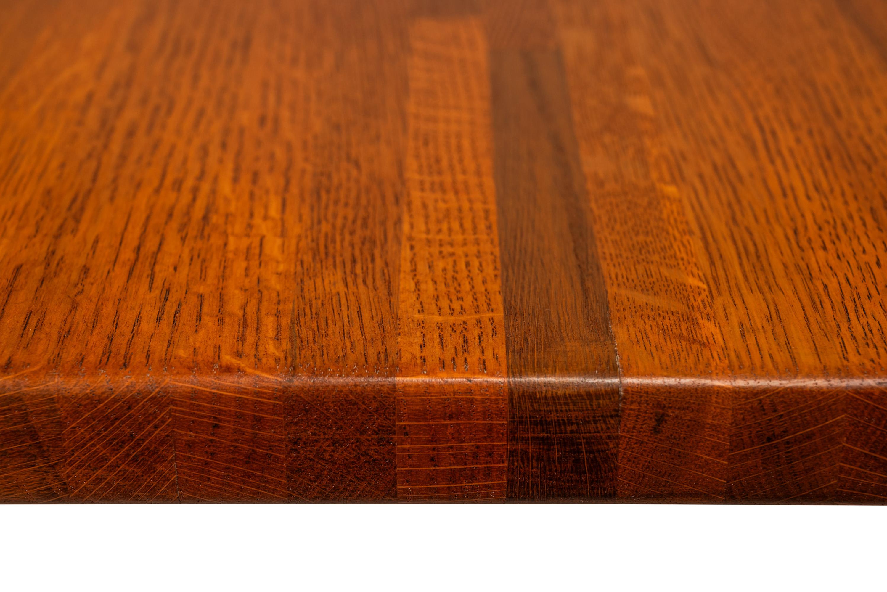 Minimalist Butcher Block Dining Table / Work Desk in Solid Oak, Denmark, 1960's For Sale 4