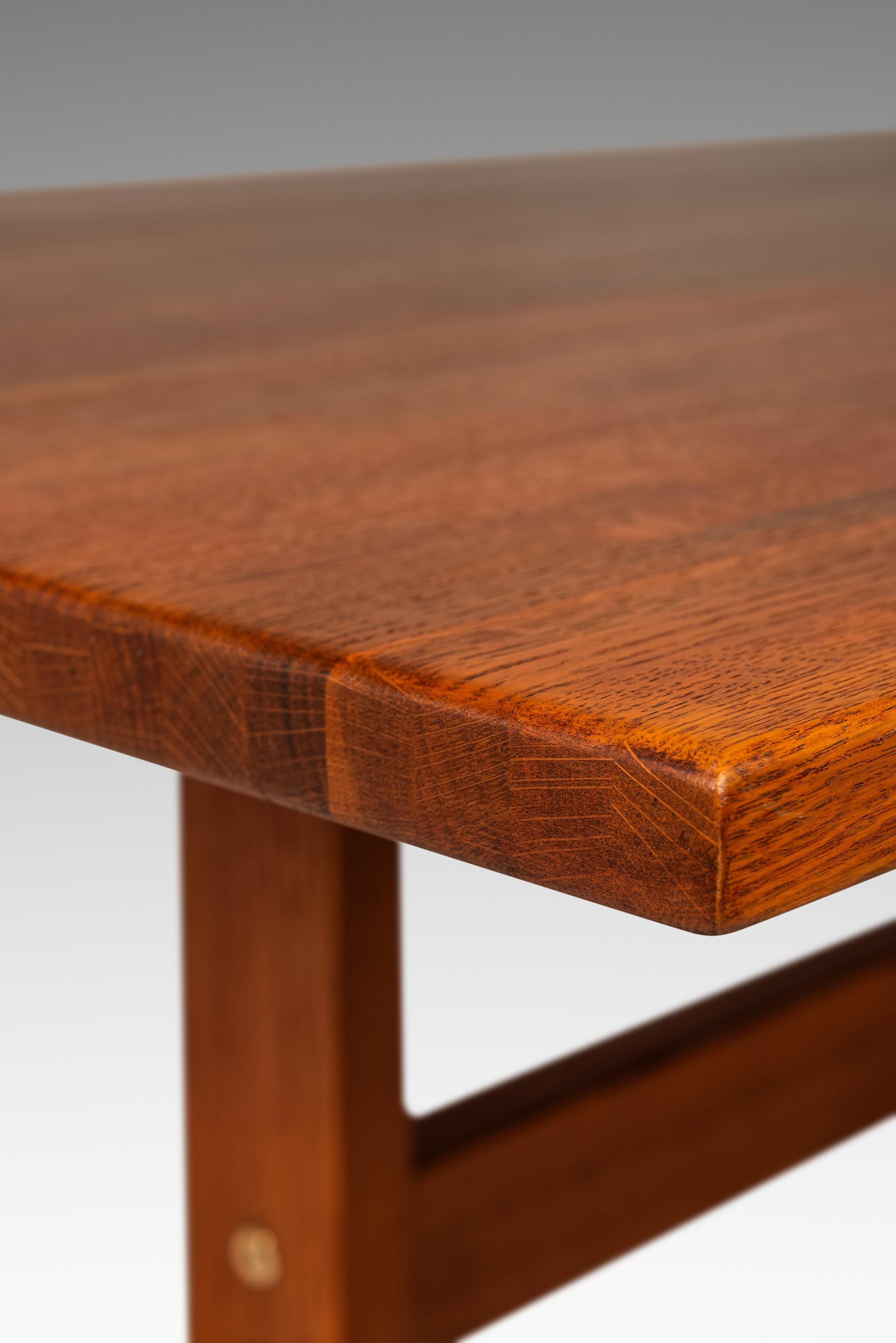 Minimalist Butcher Block Dining Table / Work Desk in Solid Oak, Denmark, 1960's For Sale 8