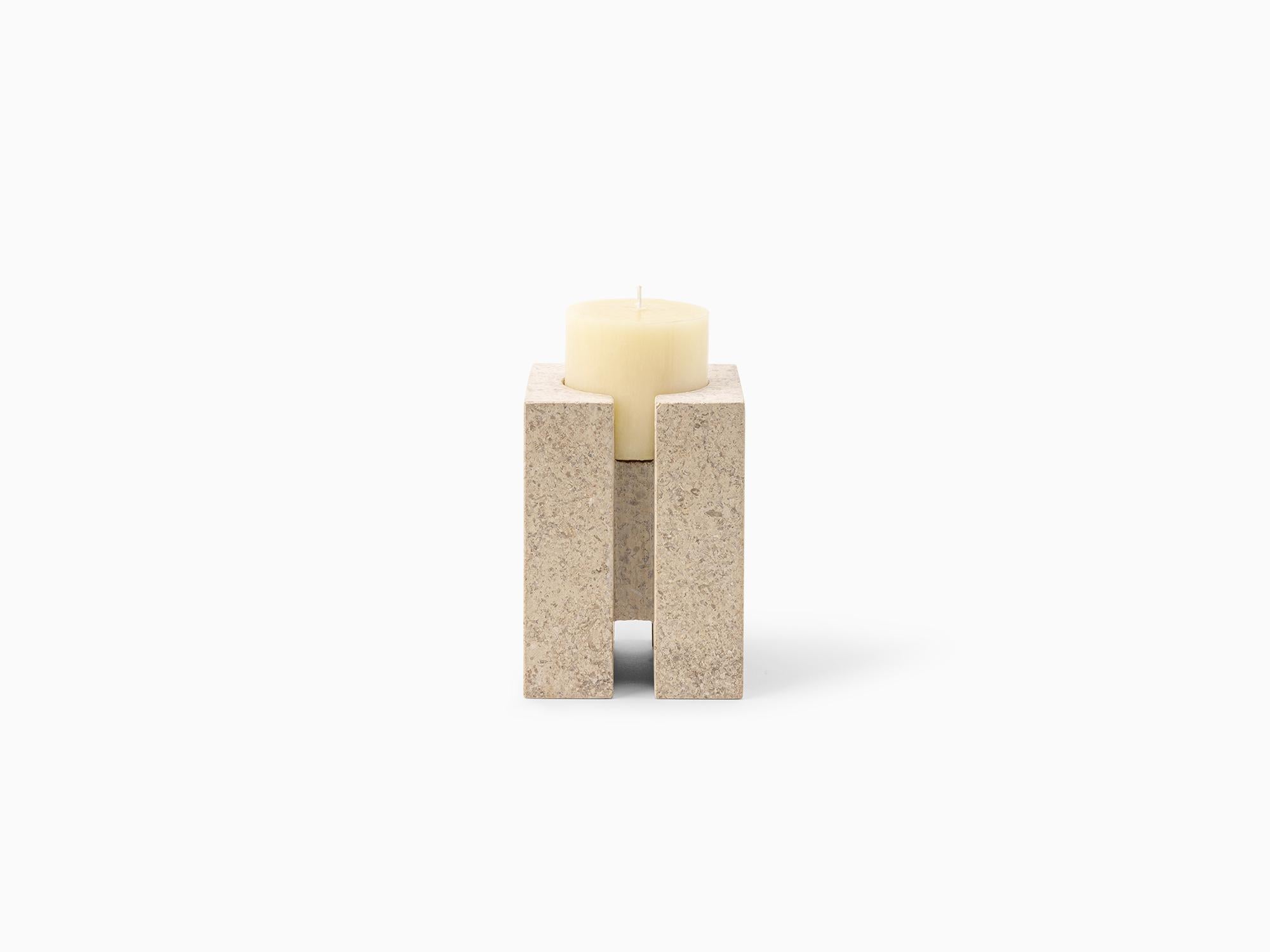 Modern Minimalist Candle Holder, Block Candle For Sale